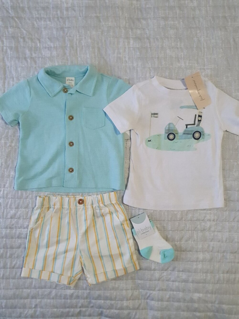 NWT Baby Set (Polo, Tee, Shorts & Socks) Size 3 Months